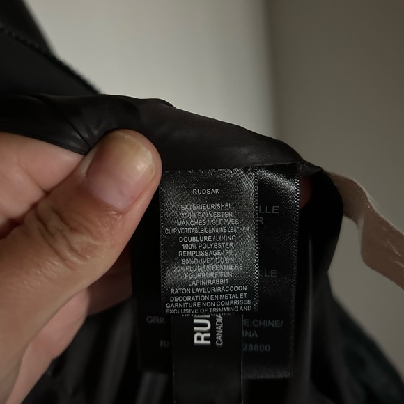 Rudsak coat leather and real fur xsmall - Picture 4 of 8